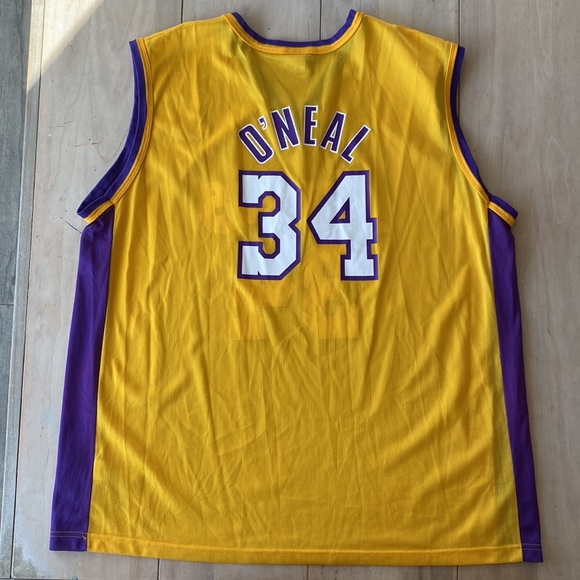 Shaquille O'Neal #34 Vintage 90s Y2K Basketball Jersey LA Lakers Champion XL - Picture 1 of 10